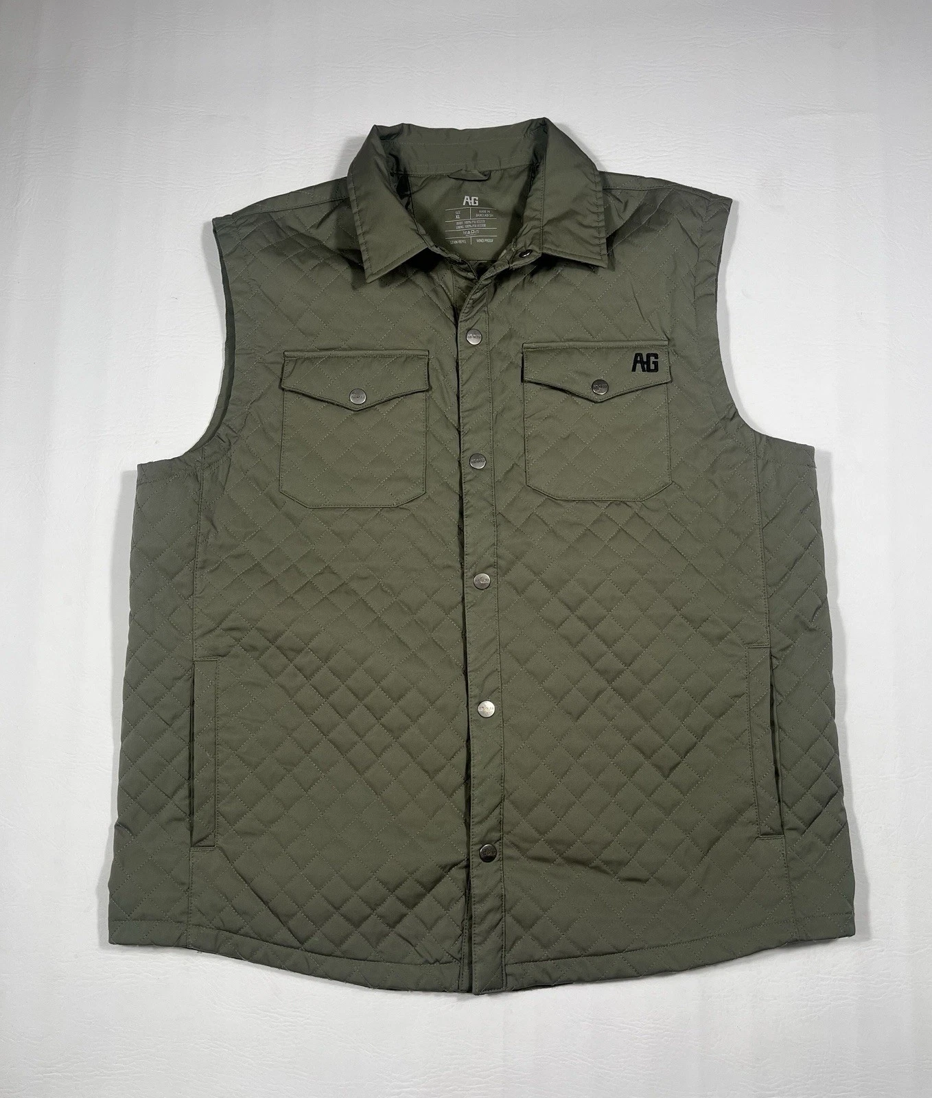 AG Gear Vest Mens XL Moss Green Ripstop Quilted Insulated Ranchwear Rugged
Opens in a new window or