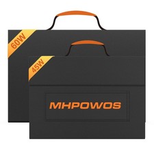 MHPOWOS 45W 60W Solar Panels Foldable Solar Panel Charger with QC3.0 USB-A USB-C