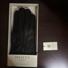 DENTS Lined Butter Soft Sheep Leather Luxury Driving Gloves L NWT Black