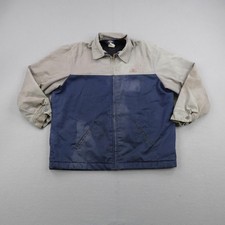Vintage Dickies Jacket Mens XL Gray Blue Quilted Eisenhower Trucker 2 Tone Coat