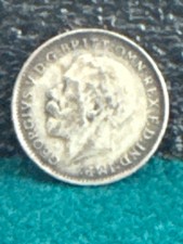 1925 pièce de trois pence (threepence) en argent du Royaume-Uni, émise sous le