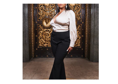 Lavish Alice Trousers Curve Satin