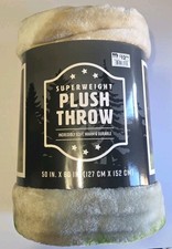 50x60 In Superweight Plush Throw Golden Retriever Puppies