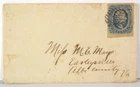 1860s CONFEDERATE CIVIL WAR COVER WITH 10 CENT CONFEDERATE STAMP CSA #12-AD