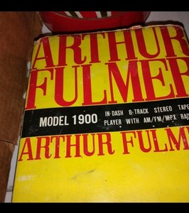 8 TRACK Arthur Fulmer M/# 1900 DASH 8-Track STEREO TAPE PLAYER AM/FM/MPX RADIO 