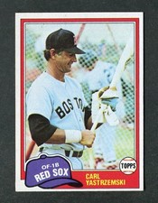 Carl Yastrzemski Boston Red Sox MLB Hall of Famer 1981 Topps Baseball Card #110