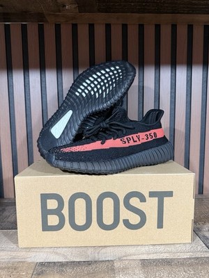Adidas Yeezy Boost 350 V2  Core Black / Red Stripe  Size 5.5  New w/ Box  | eBay