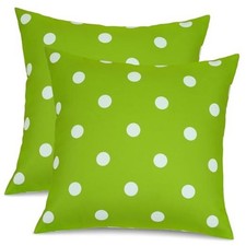 Outdoor Throw Pillow Covers Set of 2 Water 18" x 18" Pack of 2 Green Dot