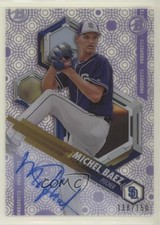 2018 Bowman High Tek Prospects Purple Rainbow Diffractor Michel Baez Auto s3g