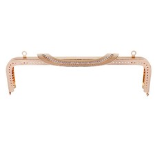 Fermoir baiser en métal strassé de 25 cm pour pochette, porte-monnaie ou
