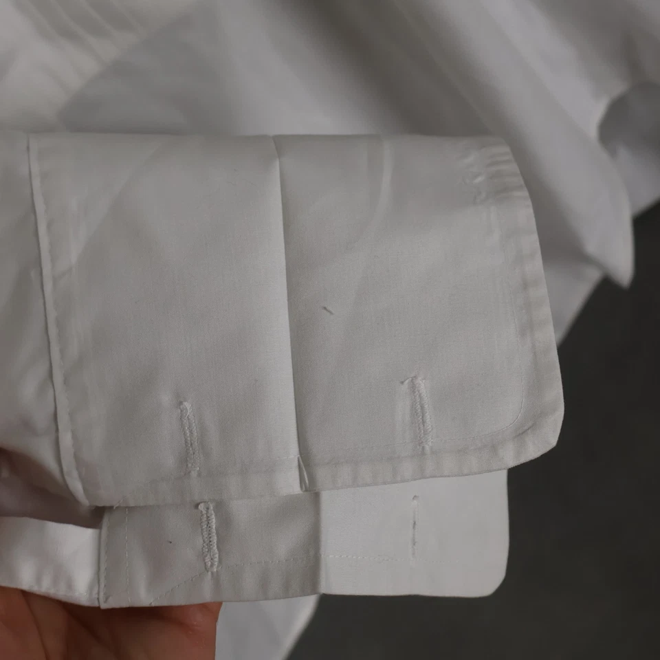 Vintage Arrow Tuxedo Shirt Mens 15-34 White Sanforized 70s Formal Wear Heritage - Image 4 of 4