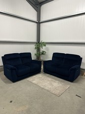 Navy Blue Electric Recliner Sofa Set DELIVERY AVAILABLE