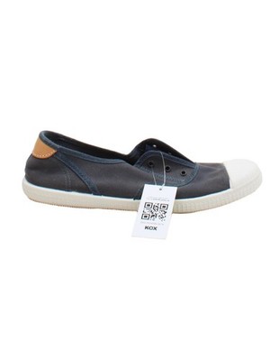 Jigsaw Herrenschuhe UK 6,5 Blau Baumwolle mit Leder Sneaker