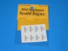 Mid-Michigan HO #4506, Cross Buck Track Sign - 3 Track, White/Black