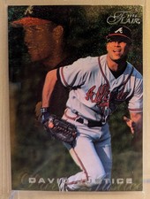 1996 Flair GOLD #201 David Justice Braves RARE ULTRA PREMIUM PARALLEL