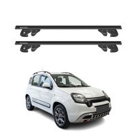 DachträGer GrundtäGer FüR Fiat Panda Cross III 2014-2024 Alu 90Kg TÜV Schwarz 2X