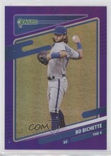 2021 Panini Donruss Variation Holo Purple Bo Bichette (The 6) #165 0bl9