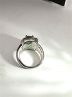 ENCHANTED CUSHION CUT 4.00CT GREEN GARNET DIAMOND RAISED SUNBURST CUT RING- — photo 3