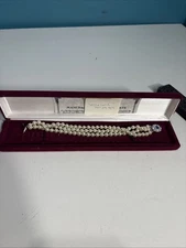 Camrose & Kross Jacqueline Kennedy JBK Pearl Bracelet with sapphire clasp