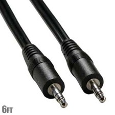 6FT 1/8" 3.5mm Aux Stereo Male to Male Audio Cable Cord Headphones Speaker MP3