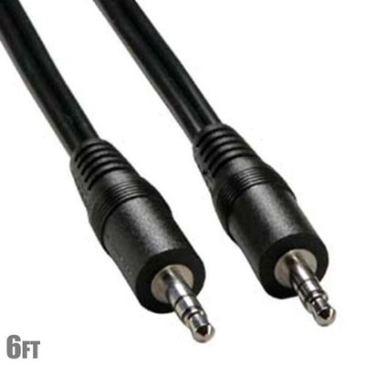 6FT 1/8'' 3.5mm Aux Stereo Male to Male Audio Cable Cord Headphones Speaker MP3