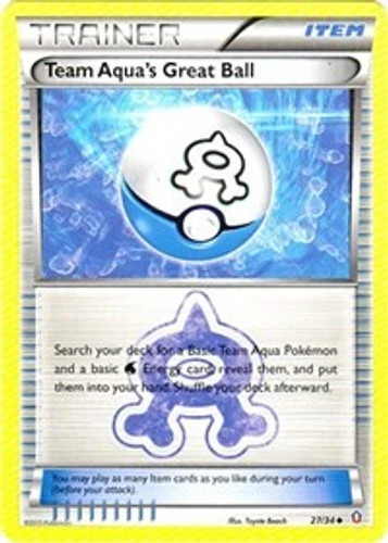 Team Aqua's Great Ball (#27/34) - Reverse Holofoil Double Crisis HP Pokemon