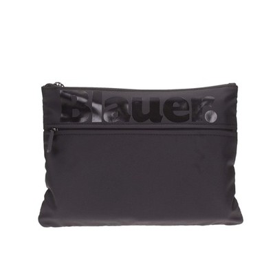 Blauer Pochette Goy Uomo – Similpelle Nera Con Logo In Rilievo, Zip, 21x13x5 Cm, Accessorio Elegante E Pratico