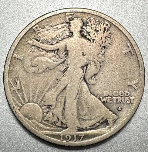 1917-S  OBVERSE  WALKING LIBERTY HALF DOLLAR   VG  #1605
