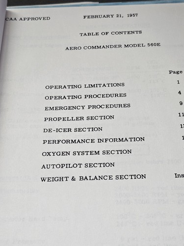 Aero Commander 560E Maintenance Manual 560E-MM - Picture 13 of 19