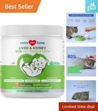 Liver Kidney Support for Cats - Milk Thistle Powder with EPA DHA, 4 oz