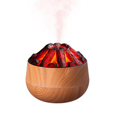 300ml Flame Effect Air Humidifier Aroma Diffuser Essential Oil Mist LED Lamp