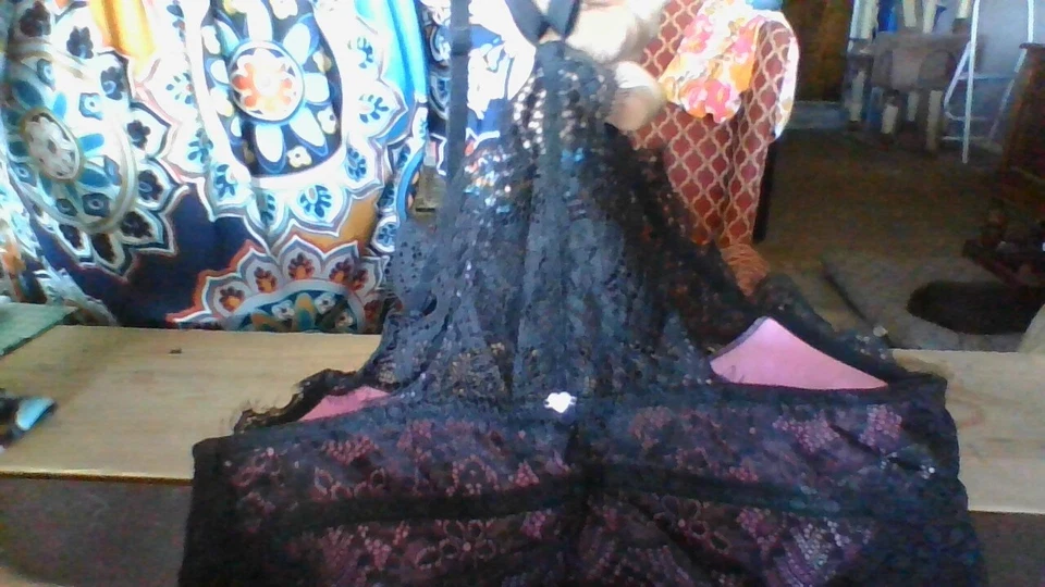 SEXY! BLACK LACE! Victoria's Secret racer-back bra size S high front underwire - Image 3 of 4