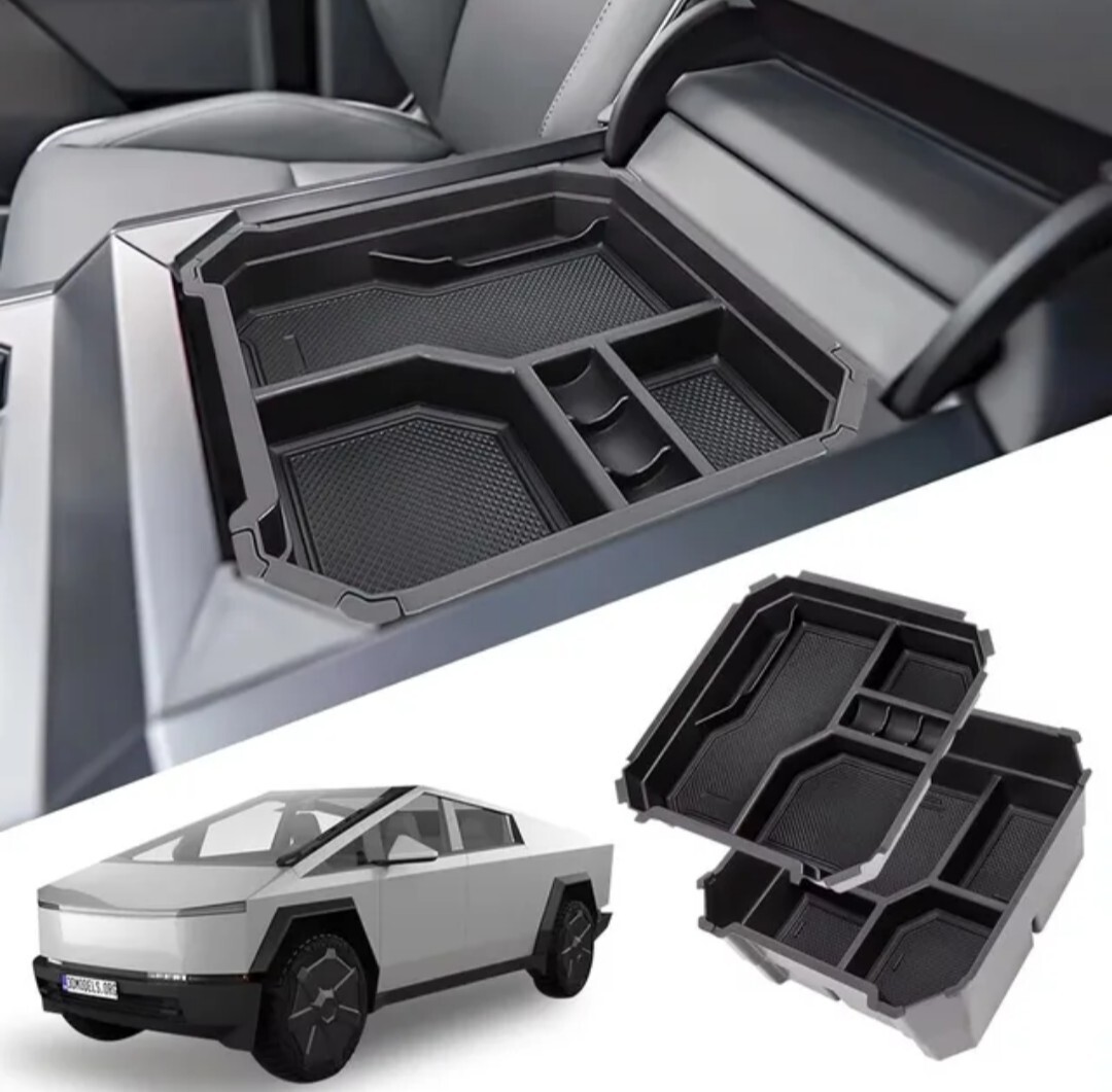 Tesla Cybertruck Center Console Organizer Tray Armrest Storage Box (SET OF 2)