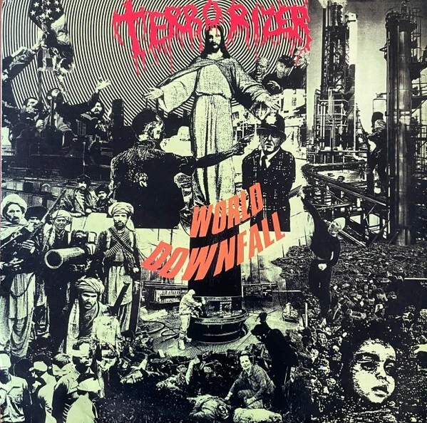 TERRORIZER World Downfall LP GREEN Earache 2002 RE Napalm Death Morbid Angel - Image 3 of 4