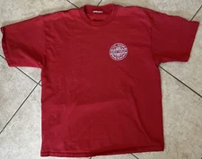 Mr Zogs SexWax Surfboard Surf Red Short Sleeve T Shirt Mens *SEE MEASUREMENTS**