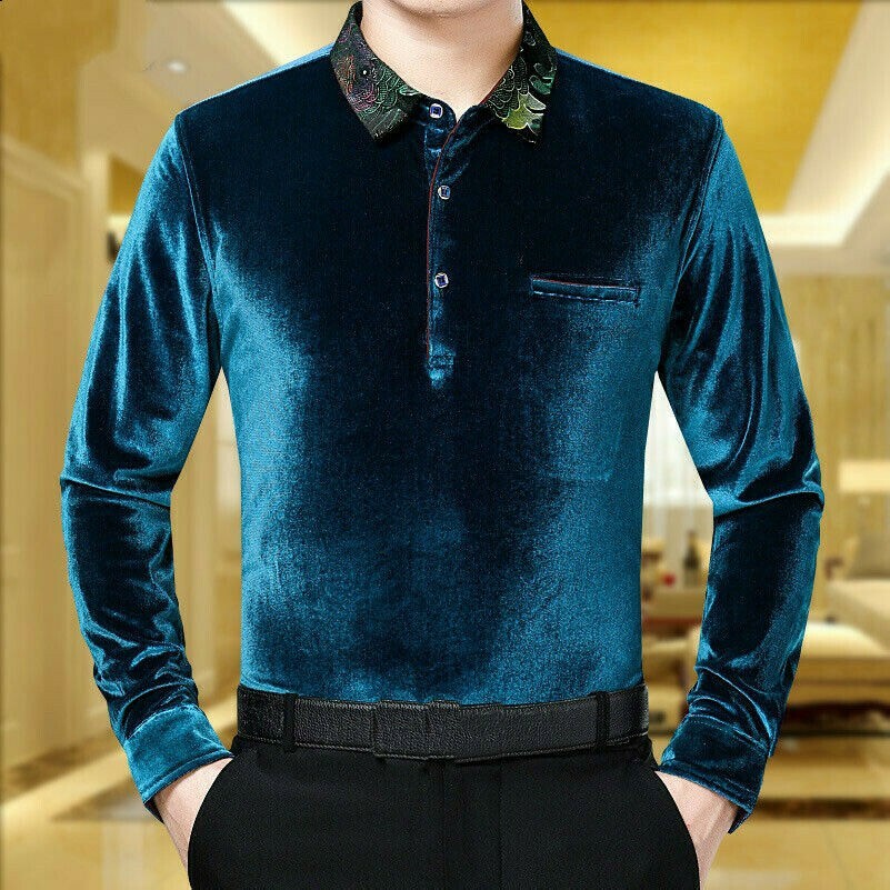 blue velvet dress shirt Light Blue Velvet Shirt, Velvet Jacket, classic shirt with luxury buttons. Spring, fall, winter shirt. Velvet clothing for men and women
