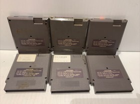 Lot of 6 NES Games Top Gun Jaws Kin Tu Commando Wheel Of Fortune Wizard & Warrio