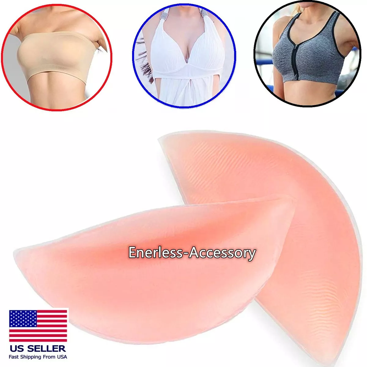 Silicone Bra Inserts Bikini Cleavage Chicken Fillets Womens Push