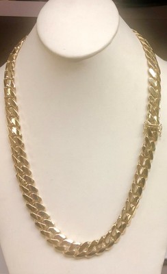 10k Solid Yellow Gold Miami Cuban Curb 