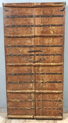 Antique Teak Wood Big Size Décor Door Panel Original Hand Carved 3x6 ft - Picture 8 of 10