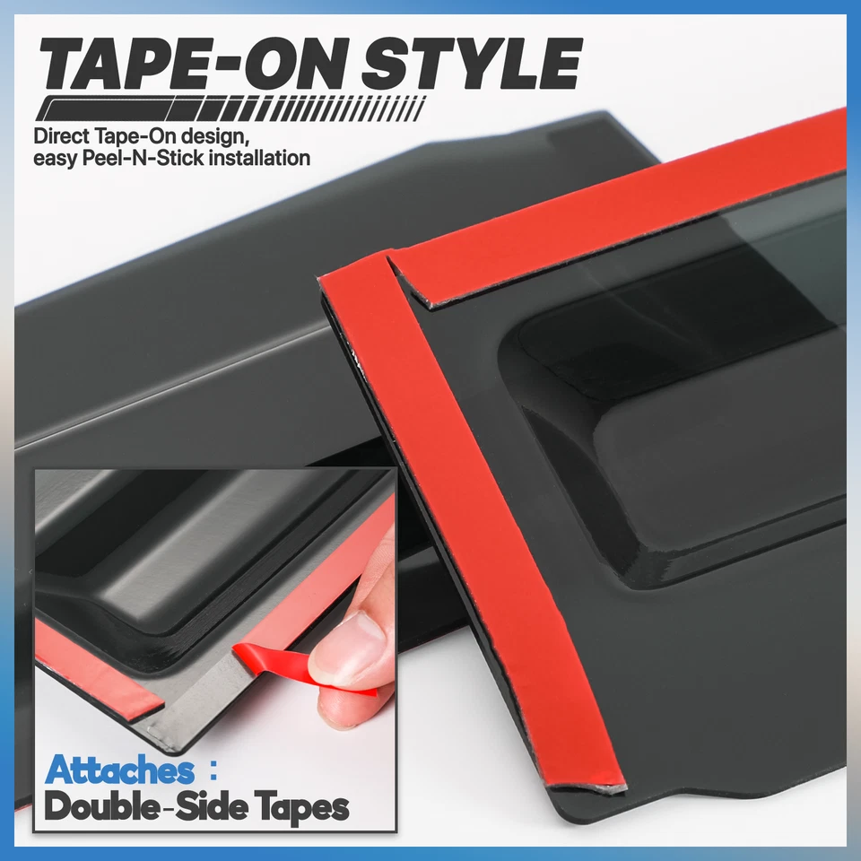 Visera de ventana Protector solar Ventilación Viento Lluvia Deflector para 93-98 Volkswagen Jetta/Golf Foto 3 de 4