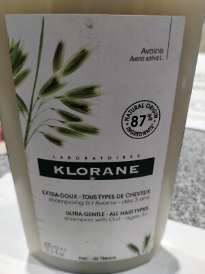  Klorane Shampoo With Oat Milk For All Hair Type 400ml 13.5 Oz Ultra Gentle 