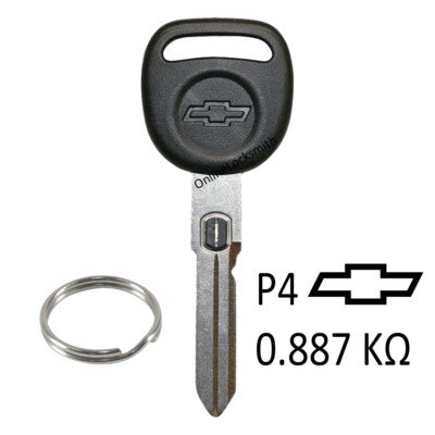 New Ignition VATS Key P4 For Chevrolet Corvette 97-04 Resistor Key #4 ...