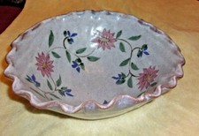 King Pottery Seagrove N.C.Large Stoneware Bowl with Ruffle Edge
