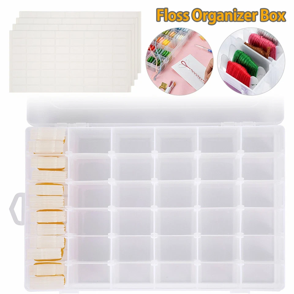 129Pcs Set Embroidery Floss Cross Stitch Organizer Storage Box Thread Bobbins AU - image 4 of 4