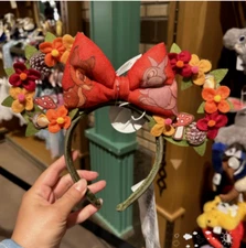Authentic Disney Parks Bambi Thumper Flower Deer Minnie Ears Headband Disneyland