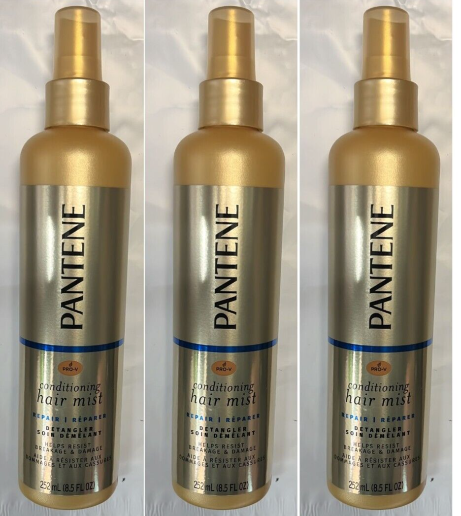 3X PANTENE ProV Conditioning Hair Mist Repair Detangler 8.5 oz. / 252