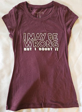 Junior's Woundup "I Might Be Wrong..." TShirt/ US Size S 3-5 Junior Apparel