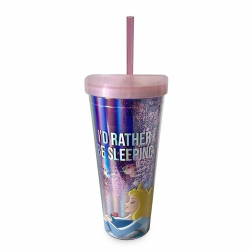 Vaso Aurora Bella Durmiente Tienda Disney con Cepillo de Limpieza de Pajita 2021 Nuevo - Imagen 2 de 5