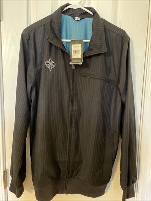 Adidas NBA Dress Code Jacket New Orleans Hornets Men s M Medium Pinstriped NWT